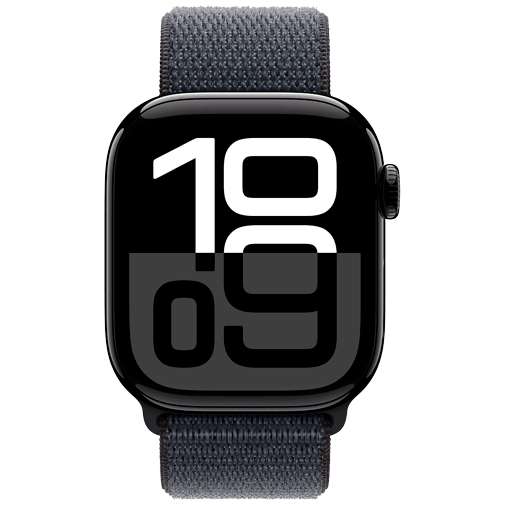Apple Watch Series 10 4G 42mm Zwart (Zwarte Nylon Band)